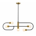 thumbnail image 4 of Z Lite 621-5L-MB-PN 44 in. Neutra 5 Light Matte Black & Polished Nickel Ceiling Light, 4 of 4