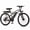 Gray, variant on Qlife Racer 27.5" Electric Bicycle for Adults, Full Suspension 21-Speed Mountain Ebike with 500W Brushless Motor, 48V 10.4AH Removable Battery 55 Miles, (Black) with Fender & Rear Rack