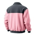 thumbnail image 4 of Mens Jacket Bomber Zip Up Flight Lightweight Jackets Casual Stylish Fall Winter Coats Pink XL, 4 of 4