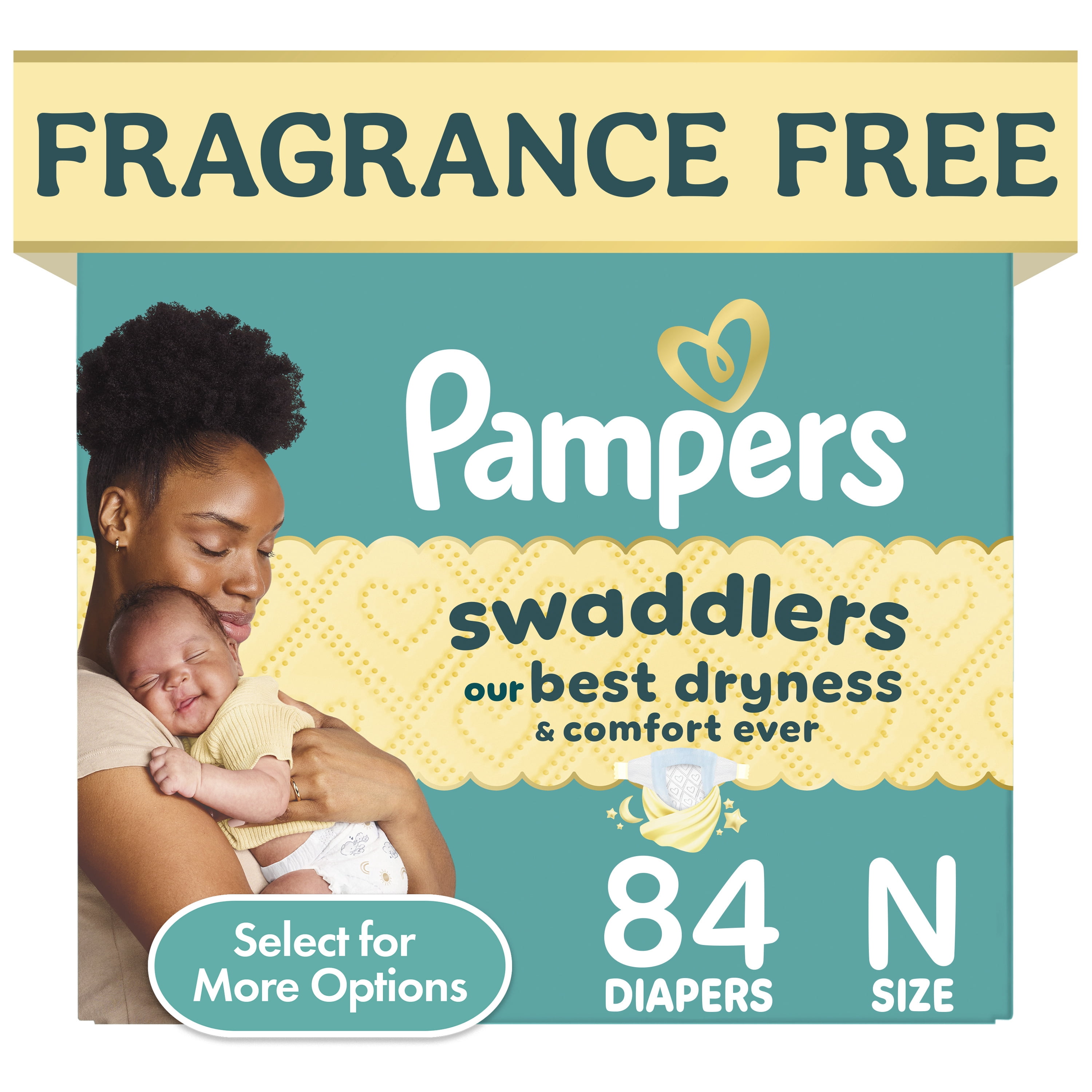 Pampers Swaddlers Diapers Newborn, 84 Count & Sensitive Wipes, 168 Count Bundle (Select for More Options)