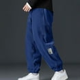 thumbnail image 1 of asjyhkr Mens Sweatpants Corduroy Jogger Drawstring Elastic Athletic Workout Running Pants with Pockets, 1 of 6