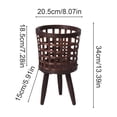 thumbnail image 3 of Fwttom Plant Pots, Woven Stand Flower Pots for Indoor Plants, Planter Container for Windowsill Balcony Home Decoration, Brown, 3 of 6