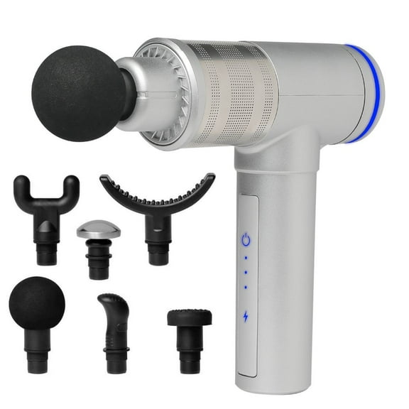 GlareWheel Percussion Massage Gun Cordless Deep Tissue Muscle Massager 6Heads Free Carry Case