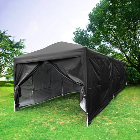 UBesGoo 10x20 EZ Pop Up Canopy Gazebo Party Tent with Sidewalls and Mesh Windows 100% Waterproof