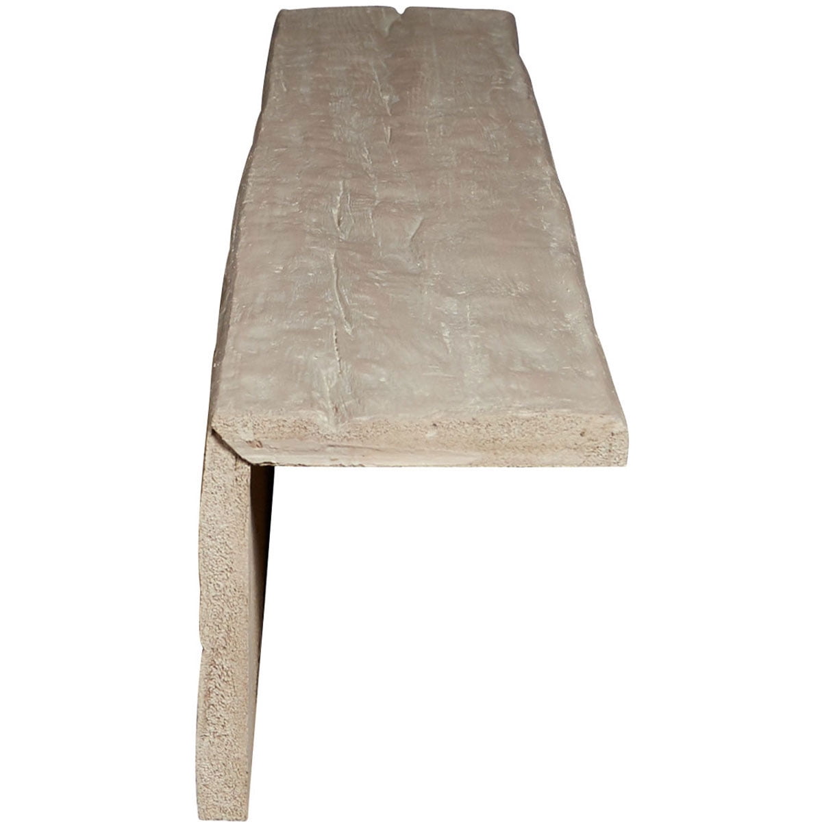 6"W x 6"H x 8'L 2-Sided (L-beam) Riverwood Endurathane Faux Wood Ceiling Beam, Whitewash