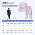 thumbnail image 4 of Picia Floral Purple Buffalo Plaid Pattern Men’s Long-Sleeve Sleepwear Set - Soft 2-Piece Loungewear with Pockets, Comfy PJs for Relaxing Nights-Small, 4 of 7