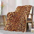thumbnail image 6 of Fleece Blanket Leopard Print Animal Skin Texture Blankets, Soft Cozy Warm Flannel Throw Blanket, Wild Style Blanket for Bed Couch Sofa,40x60In, 6 of 9