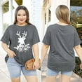 thumbnail image 5 of XCHQRTI Christmas Tree Shirt for Women Plus Size Tshirt Short Sleeve Graphic Top, 5 of 11