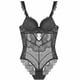 thumbnail image 3 of Mono de encaje sexy francés con parte superior fina y parte inferior gruesa fruncida, ropa interior de soporte, sujetador moldeador de cuerpo para mujer, 3 of 6
