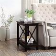 thumbnail image 1 of Convenience Concepts Oxford Table d'Appoint de Chaise avec Tablette - Fini Bois Espresso, 1 of 5