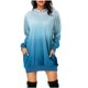 thumbnail image 4 of Gibobby Vestido de punto trenzado Vestido de mujer con capucha y bolsillos de manga larga con estampado de túnica(Azul,G), 4 of 5