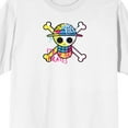 thumbnail image 3 of One Piece Live Action Straw Hat Pirates Logo Crew Neck Short Sleeve Men's White T-shirt
-5XL, 3 of 4