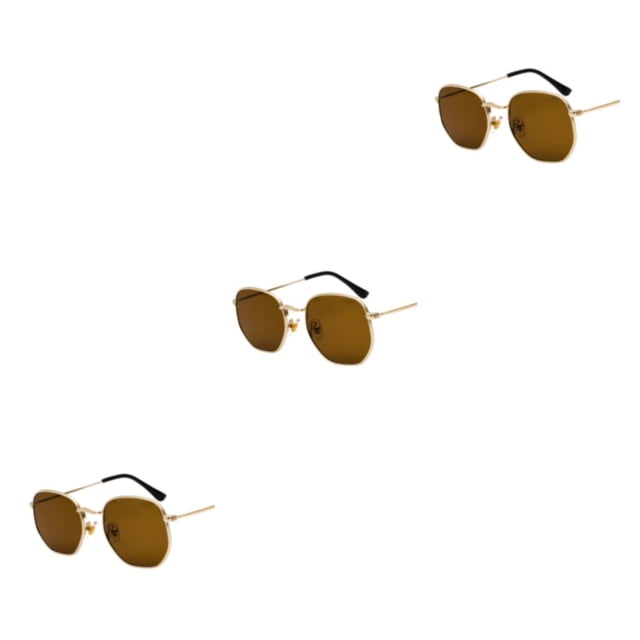 Minnieouse Gafas de sol hexagonales de PC, gafas de sol poligonales con montura pequeña, lentes polarizadas, materiales cómodos Unisex, escamas Type1 NO1