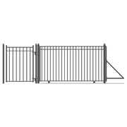 ALEKO DG12MADSSLPED Steel Sliding Driveway Gate - 12 ft with Pedestrian Gate - 5 ft - MADRID Style