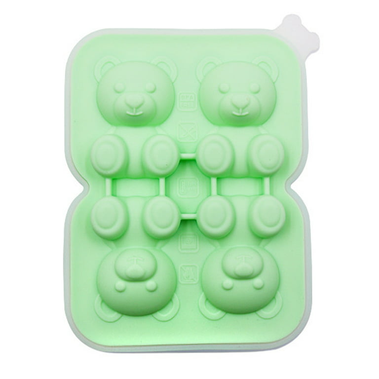 Bear Ice Mold 4 Grids, Ice Cube Trays Mold to Make Lovely 3D DIY Drink Ice  Coffee Juice Cocktail. Bear Silicone Molds for Christmas Party Kids Cake