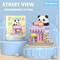 thumbnail image 3 of SKQIT Street View Coffee Shop Mini Building Blocks,911 Pieces Cute Panda Animal Micro Building Sets,Simulation Architecture Construction Toy,Creative Gifts for Adults, 3 of 13