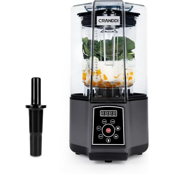 Quiet Commercial Blender – 80oz High-Power Smoothie Maker 3 Presets