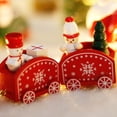 thumbnail image 2 of Wooden Christmas Train With 3 Carriages For Boys Girls Children Festive Advent Calendar Decor Gift, 2 of 4