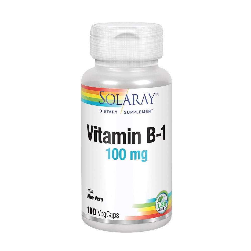 Solaray Vitamin B1 100 mg Healthy Energy Metabolism, Skin, Brain
