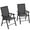 Dark Grey, variant on Outsunny 2-Piece Folding Dining Chair Set with Armrests, Black