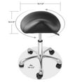 thumbnail image 6 of Saloniture Professional Ergonomic Saddle Stool, Black - Adjustable Hydraulic Seat, Rolling Spa Salon, Massage, and Medical Office Chair with Swivel Wheels, 6 of 7