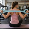 thumbnail image 7 of Elastic Resistance Bands with Handles - Exercise Bands for Arm, Back, and Shoulder Training - Lightweight Portable Fitness Straps for Yoga and Pilates, Blue, 18x3.9 Inch, 4 PCS, 7 of 7