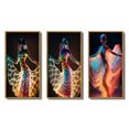 thumbnail image 2 of Designart "Translucent Light Dancing Figure III" Woman Fashion Photography Framed Wall Art Set Of 3 - Multicolor Glam Frame Gallery Set For Office Decor, 2 of 6