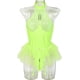 thumbnail image 1 of Falda tutú de malla de cuero de patente de PU sexy europea y americana con cuello colgante y liguero colgante, mono solucionable 3334, 1 of 6