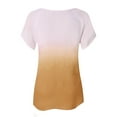 thumbnail image 4 of Summer Savings! Zpanxa T Shirts for Women Plus Size Casual Short Sleeve Gradient Tie Dyed Printed Tops Blouse Summer Lightweight Loose Tops Yellow M, 4 of 4