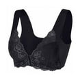 thumbnail image 4 of Women's Front Closure Push Up Bra Thick Padded Underwire T-Shirt Bras Floral Lace, 4 of 9