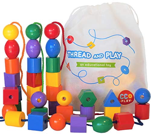 PLAY Large Lacing Bead Set for Kids 
