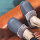 thumbnail image 4 of Suave impermeable extraíble mujer hombre amante EVA invierno moda plataforma casa zapatillas antideslizantes piso hogar dormitorio zapatos interior y Gris 40-41 Macarena Zapatillas de invierno, 4 of 8