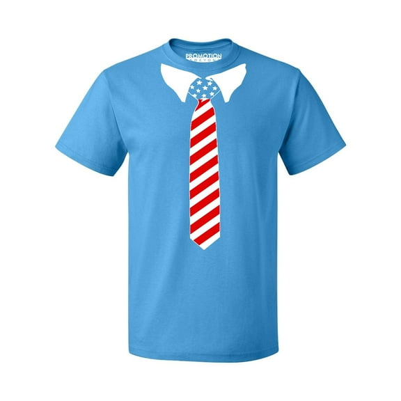 USA Tie Tuxedo 4th of July Wedding Party Ceremony Men's T-shirt, 2XL, Pacific Blue