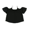 thumbnail image 2 of French Connection Womens Cold Shoulder Pullover Blouse, Black, X-Small, 2 of 2