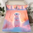 thumbnail image 2 of Homewish 3D Pink Meerkat Twin Sheet Sets, Jungle Winter Animal Twin Fitted Sheet, Teens Kids Boys Girls Flat Sheet, Super Cozy Room Decor, 3 Pieces, 2 of 7