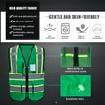 thumbnail image 5 of AYKRM Green High Vis Reflective Safety Vest for Women Men Security Pocket Zipper, 5 of 5