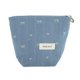 thumbnail image 1 of Bolsos Únicos 1 Pc Clutch Ligero Corazón Lazo Pequeña Bolsa de Maquillaje para Vacaciones Lona Azul, 1 of 6