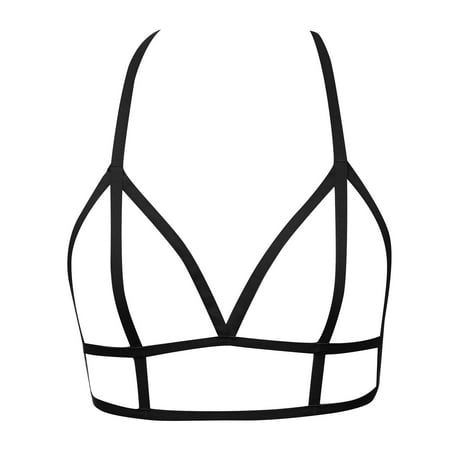 

Women Exotic Lingerie Lace Black Cutout Adjustable Lady Elastic Bra Fashion Leisure Spring Summer Daily Holiday Club Vacation Nightwear Underwear Valentine s Day Gift