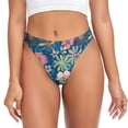 thumbnail image 1 of Fotbe Colorful Flowers Tanga Sin Costuras para Mujer con Estampado – Panties Invisibles, Transpirables y Cómodos para Uso Diario-4X-Large, 1 of 6