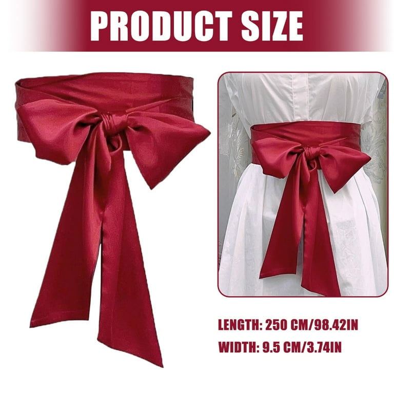Yokua Ribbon Waistband Wide Belt Women display picture 3
