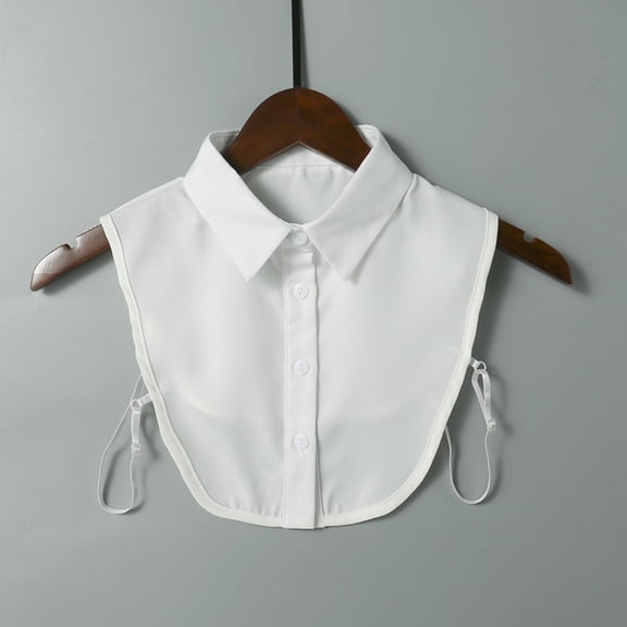 Detachable Faux Collar Blouse Insert for Women, Half Shirt Collar with Adjustable Closure