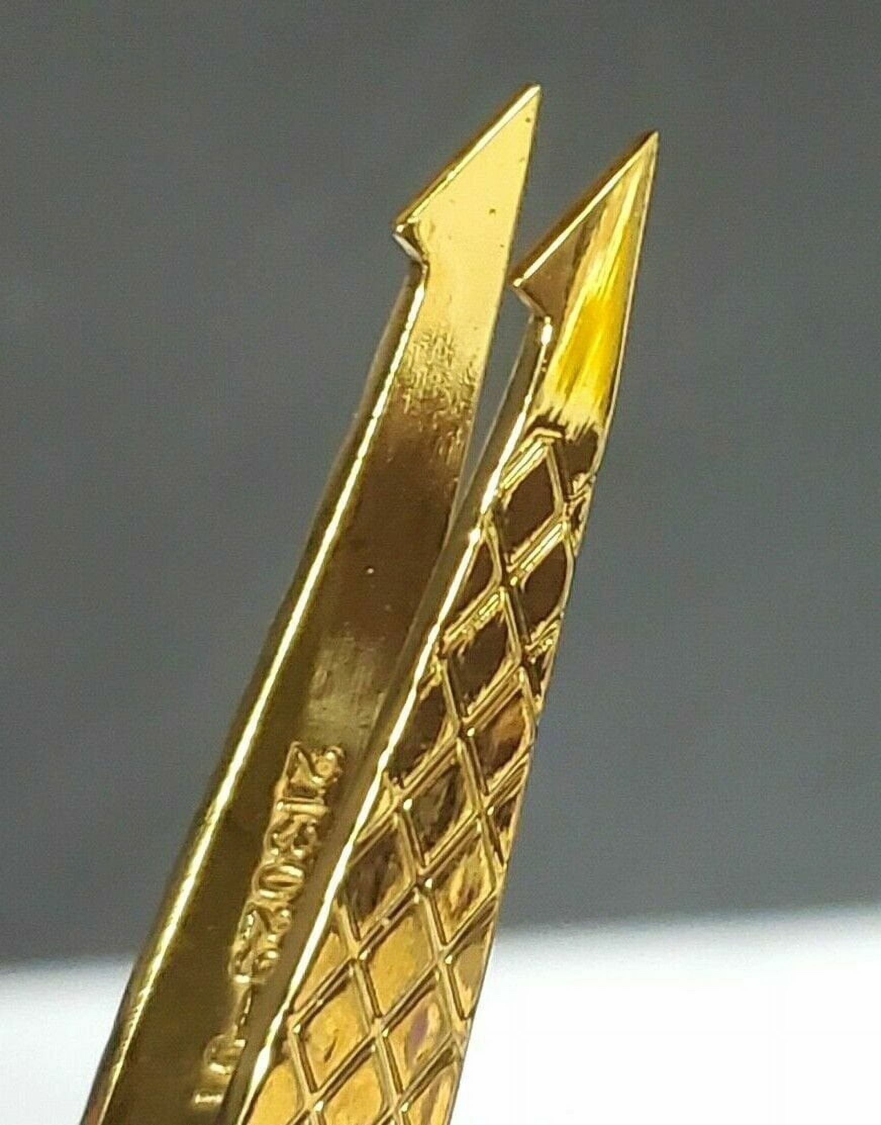 10 Revlon True Precision Tweezer Slanted Pointed Tip GOLD SERIES