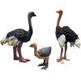 thumbnail image 1 of Doyifun 3 figuras realistas de la familia de avestruz para decoración de tartas de plástico, animales de avestruz, colección de figuras de juguete, regalo de nacimiento, accesorios educativos de apren, 1 of 3
