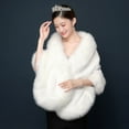 thumbnail image 4 of Miangastore Robe de Mariée Châle Vêtements Toast Châle Mariée Cappa Épaule en Peluche (Blanc), 4 of 8