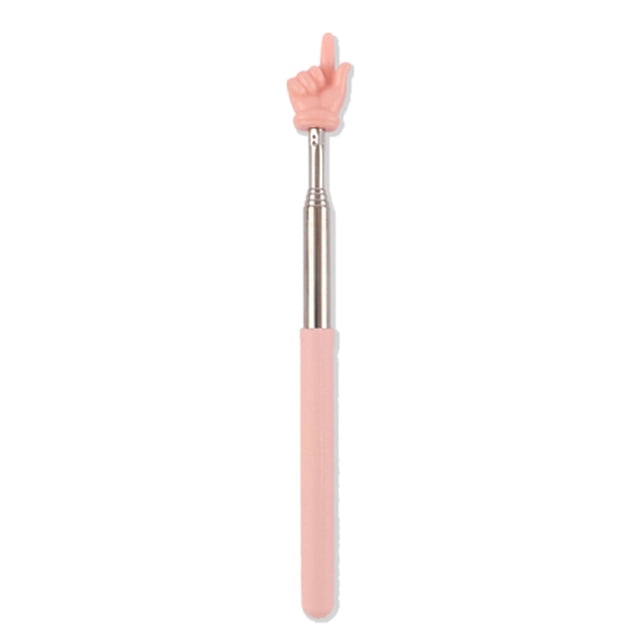 CSChome Retractable Pointer Adjustable Length Stainless Steel Frosted Handle Pointer Retractable Adjustable Length Macaron Finger Reading Teacher Pointer
