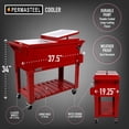 thumbnail image 4 of Permasteel Refroidisseur de Patio de Style Antique 80QT , 100 canettes  - Rouge, 4 of 8