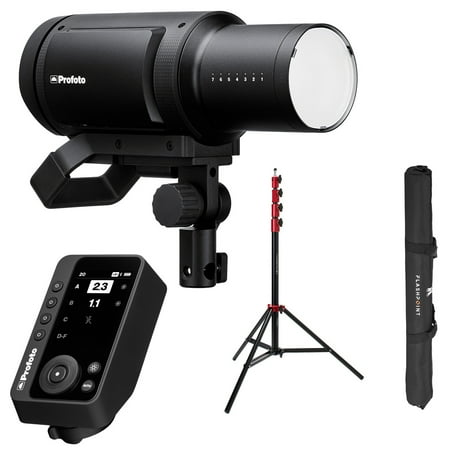 Profoto Pro-B3 750Ws Battery Powered Monolight Bundle with Connect Pro Wireless Transmitter for Fujifilm and 9.5 Pro Air-Cushioned Stand