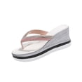 thumbnail image 3 of Sentmoon Sandales pour Femmes Chaussures de Marche pour Femmes Sandales Décontractées à la Mode Confortables Grande Taille Couleur Unie Strass Bout Rond Bout Ouvert Sandales Compensées pour Mariage & Fête, 3 of 10