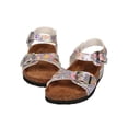 thumbnail image 4 of New Girl Betani Kitty-1 Floral PU Open Toe Ankle Strap Buckle Footbed Sandal, 4 of 5