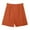Orange, variant on FAIWAD Summer Shorts for Womens Casual Elastic High Waisted Pleated Short Pants Solid Color Stretch Leggings Shorts